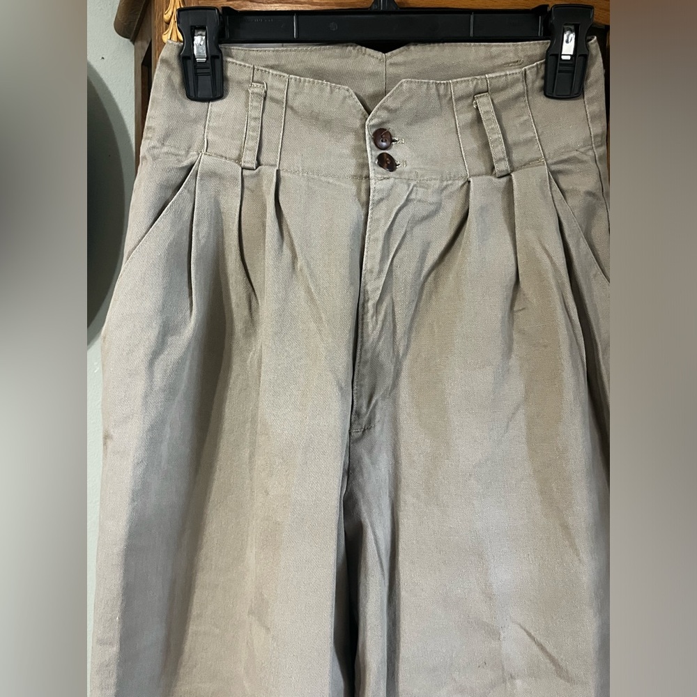 Vintage 80s 90s Rafferty Sport Teddy Boy Pleated Cotton Trouser Pants - Picture 2 of 6